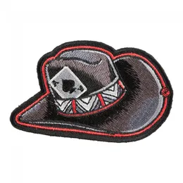 Nozioni di cucito del cappello da cowboy del poker Moda ricamo ferro sulle toppe per abbigliamento Camicie Giacca Patch personalizzata