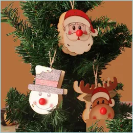 Party Decoration 3PCS Christmas Cartoon Pendants For Family Holiday Decorations Hang On the Tree Ornament Drop Delivery 2021 Home Ga Dhnoi