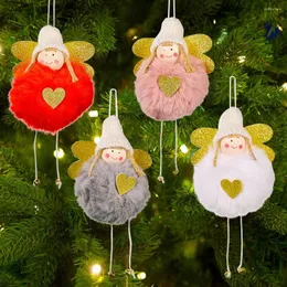 크리스마스 장식 1pcs 인형 교수형 천사 귀여운 태그 플러시 나무 문 벽 장식 파티 장식을위한 장식품