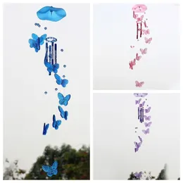 Estatuetas decorativas de greve de vento decoração de borboleta decoração de sino azul decoração pendurada ornament Crystal Mobile Lucky