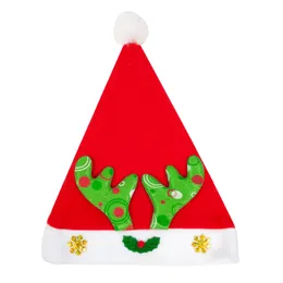 2022 New Santa Claus Multicolor Antlers 모자 미니 만화 키즈 모자 크리스마스 장식품 도매