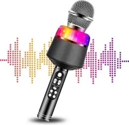 Mikrofone Karaoke-Mikrofon für Kinder, drahtloses Bluetooth-Karaoke-tragbares Mikrofon, Lautsprecher-Player-Recorder für KTV-Geburtstagsfeier T220916