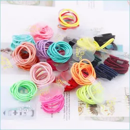 Hårgummiband Nylon Women Hair Bands Children Lady High S Fashion Coiling Rubber String Thumb Ring Tillbehör Simplicity Drop de Dhyng