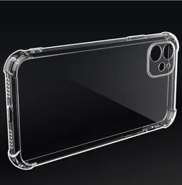 Transparent TPU Cell Phone Cases for iPhone 14 Plus Pro Max 13 12 11 Series Four-corner Airbag Anti-drop Precise Hole Position Mobile Phone Protective Cover DHL
