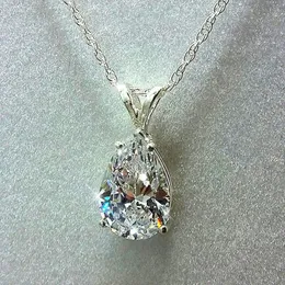 Designer Pendant Necklace Womens Mens Diamond-set Betrothal Pear-shaped Zircon Premium Brand Jewelry Wedding Water Drop Party 2022