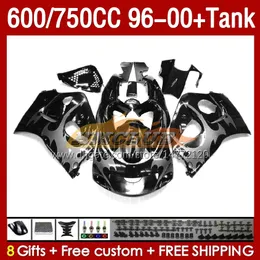 Tank Fairings لـ Suzuki Srad GSXR600 GSXR 750 600 CC 1996-2000 156NO.135 GSXR-600 GSXR750 750CC 1996 1997 1998 1999 2000 GSX-R750 600CC 96 97 99 00 Fairing Silver Flames