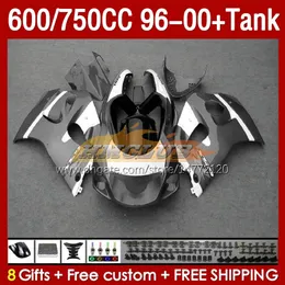 Fairings Tank för Suzuki Srad GSXR600 GSXR 600 750 CC 1996 1997 1998 1999 2000 BODY 156NO.114 GSXR750 600CC GSX-R750 750CC 96-00 GSXR-600 96 97 98 99 00 FAIRING MARK GRÅ