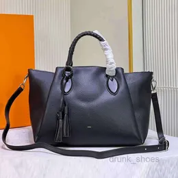 Borse da sera Borsa a tracolla di grande capacità Borse per la spesa a spalla Scava fuori Stampa di lettere Moda Donna Borsa intrecciata Borsa a doppia nappa in pelle