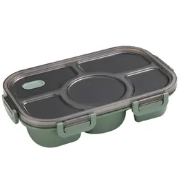 Bento -lådor Mikrovågsugn Divided Plate Lunch Box med 5 fack Portable Case Separate Dinning Food Tray for Student Office 220923