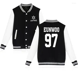 Women's Jackets Kpop ASTRO STAR Group Baseball Uniform Coat Autumn Bomber Jacket Harajuku Streetwear Casual Tracksuit Hip Hop Brand Coats