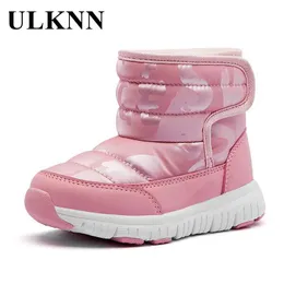 부츠 Ulknn Snow Boots for Children 겨울 뉴 스타일 여자 따뜻한 신발 베이비 소년 면봉 신