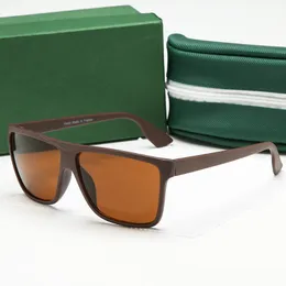 Luxury Travel Frame Glasses Sunglasses Lens Fashion Classic Design Square Male para homens de sol UV400 1077