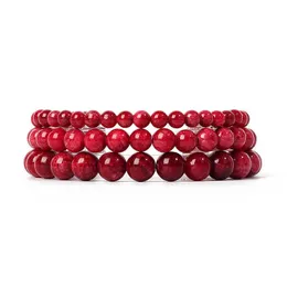 Braccialetti in pietra naturale Uomo 6 8 10mm Perline Bracciale elasticizzato per donna Quarzi rodonite Agate a strisce Meditazione Yoga Regalo jewerly