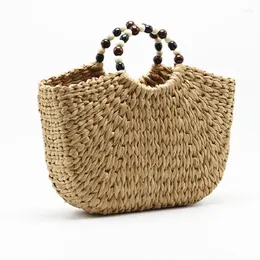 Evening Bags Summer Handmade For Women Beach Weaving Ladies Straw Bag Woven Desinger Luxury Handle Handbags Totes