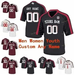 Sj Custom Texas A&M Aggies College Football Jersey 20 James White 25 Kendall Bussey 28 Isaiah Spiller 3 Christian Kirk Women Youth Stitched