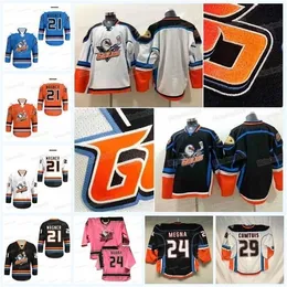 Gla MitNess San Diego Gulls Hockey Jersey Ducks AHL 7 Oleksy 19 Terry 24 Megna 25 Carrick 29 Comtois 38 Sideroff Jerseys Breathable All Stitched