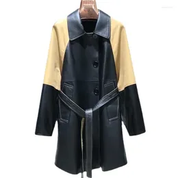 Frauen Leder Frauen Faux Real Pel Mantel echte Jacke Frauen Tops Luxus 2022 Herbst Winter Schafsleder Koreanisch Jaqueta Feminina