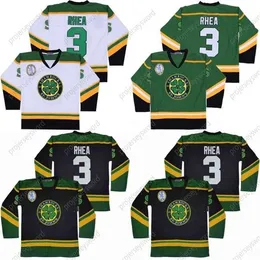 GLA MIT Mens #3 Ross Ross Rhea Hockey Jersey St. John's Shamrock 100% costure