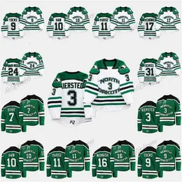 GLA THR MATT KIRESTED NORTH DAKOTA Fighting Hawks College Grant Mismash Jonny Tychonick Jacob Bernard-Docker Jonathan Toews Hockey Jersey