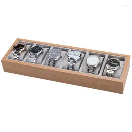 Watch Boxes 6/12 Grids Pear Texture Wood Box Arrival Case Holder Organizer For Men Quartz Store Display