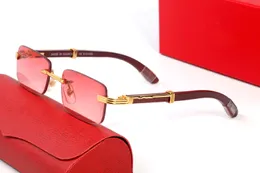 Designer lyxiga solglasögon för kvinnor herr sommarstil anti-ultraviolet retro sköldplatta fyrkantiga carti solglasögon ramlösa modeglasögon med originallåda