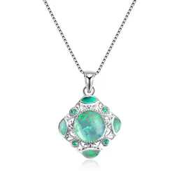 Classic Creative Design Hollow Flower intaglio blu Fuoco Opal Opal Cipclace Crystal Crystal Zircone Inlay Simple Fashion Women Wedd297G