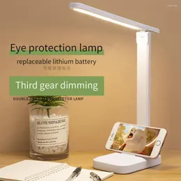 테이블 램프 램프 눈 보호 터치 어두운 LED 가벼운 학생 기숙사 침실 읽기 USB 충전식 데스크 특별 선물