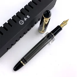 Fountain Pens Fountain Pen Translucent Black Yong Sheng 699 Vaccum Filling FountainPen Fine Nib Pen School Office Supplies Stationery 601A 220923