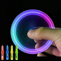 Dekompression Spielzeug interessante Spielzeug Fingerspitze rotierender Spinner Gyro Pen LED Luminous Office ADHS EDC Anti Stress Kinetic Desk 220924