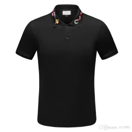 2020 Designer-Poloshirt mit Streifen, T-Shirts, Schlangenpolo, Biene, Blumenmuster, Herren-High-Street-Mode-Pferdepolo-Luxus-T-Shirt