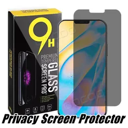Sekretessskärmskydd 9h Fodralvänlig med klippt härdat glas Anti-spion för iPhone 14 Pro Max 13 Mini 12 11 X XR XS 7 8 Plus SE med detaljhandelspaket