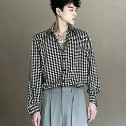 Męskie koszule 2022 marka Mężczyźni z długim rękawem Social Bluzki Streetwear Striped Sukienka Męska Slim Fit Tops Modna moda W331