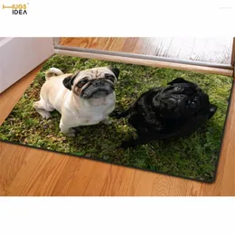 Tapetes hugsidea labrador pugs estampa de animal fino para a sala de estar procurando filhotes engraçados home tapetes internos corredor alfombras