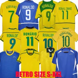 Brasil Retro Soccer Jerseys 1998 2002 Carlos Romario Ronaldinho 2004 Camisa de Futebol 1994 Brazilië 2006 1982 Rivaldo Adriano 1988 2000 1957 2010 1997