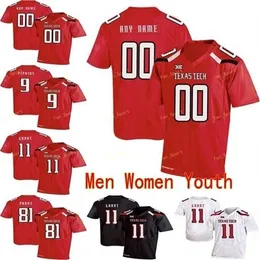 Sj Custom Texas Tech College Football Jersey 4 Antoine Wesley 44 Donny Anderson 5 Michael Crabtree 5 Patrick Mahomes II Männer Frauen Jugend Stitch