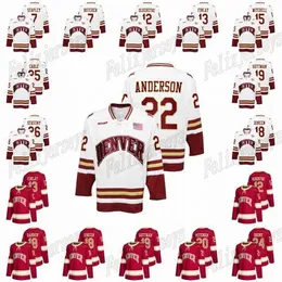 GLA Thr Denver Pioneers NCAA College Hockey Jersey Glenn Anderson Will Butcher Liam Finlay Liam Finlay Matt Carle