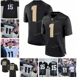 SJ NCAA College Jerseys Purdue Boilermakers 89 Brycen Hopkins 12 Bob Griese 15 Drew Brees 24 Kory Sheets 3 David Bell Custom Football Stitched