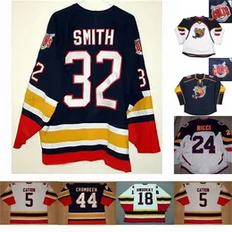 GLA MIT Barrie Colts 18 Rick Hwodeky 5 katjon 24 Fab Ricci 32 Smith 44 Crombeen Mens Womens Youth Cusotm Any Name Any Number Hockey Jerseys