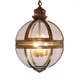 Vintage na poddaszu global globalny lampki lampki retro wodoodporne dekoracje ogrodowe żelazna szklana kulka Lampa E27 Lampa zewnętrzna