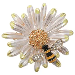 Broşlar yacq broş pimleri papatya çiçek emaye arı kadın moda mücevherler doğum günü hediyeleri kız arkadaş kızı drop wb41 altın renk