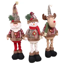Другие игрушки Детские рождественские плюшевые куклы творческие украшения дерева Санта -Клаус подарки с снеговиком 220923