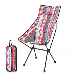 Camp Furniture Portable Ultralight Outdoor Folding Camping Chair Moon Chairs High Load Travel Beach Hiking Picnic BBQ Seat Fishing Tools
