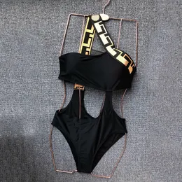 女性デザイナーファッションレターロゴプリント水着ビキニ用水着のためのセクシーな入浴ワンピーススーツ