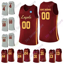 Maglia da basket Mitch Loyola Ramblers NCAA College Marques Townes Cameron Krutwig Marquise Kennedy Tom Welch Paxson Wojcik