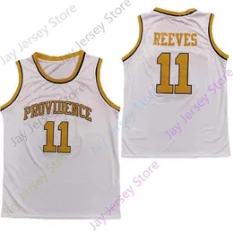 Mitch 2020 NYA NCAA Providence Friars Jerseys 11 Reeves College Basketball Jersey White Size Youth Adult Brodery