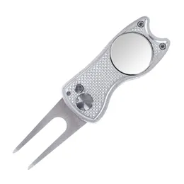 New H9241 Golf Divot Tool Repair Tools Stainless Steel Foldable Magnetic Golfs Button Tool 10 Colors