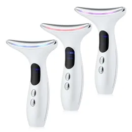 Ansikte massager EMS Microcurrent Neck Beauty Device LED PON FÖRSTA REYVENATION ANTI WRINKE THIN DUBBEL HINKIN CARE 220922