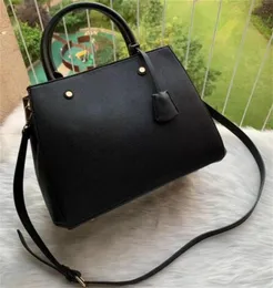 Luxurys designers handväskor purses montigne väska kvinnor tote varumärke som präglar äkta läder axelväskor satchel n41056