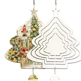 10 -дюймовые пустые сублимация ветра Спиннер рождественские украшения металлические картины металлические орнамент двойные стороны Diy Party Supplies wly935