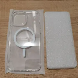 Прозрачные магнитные чехлы Magsafing для iPhone 14 13 12 11 Pro Max Тонкий противоударный защитный чехол Магнит Беспроводное зарядное устройство Тонкий высокий прозрачный чехол
